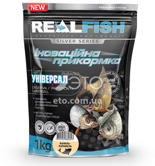 Прикормка RealFish Silver Series универсал ваниль-карамель (1кг), ваниль-карамель